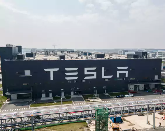 Teslas largest factory the Shanghai Gigafactory