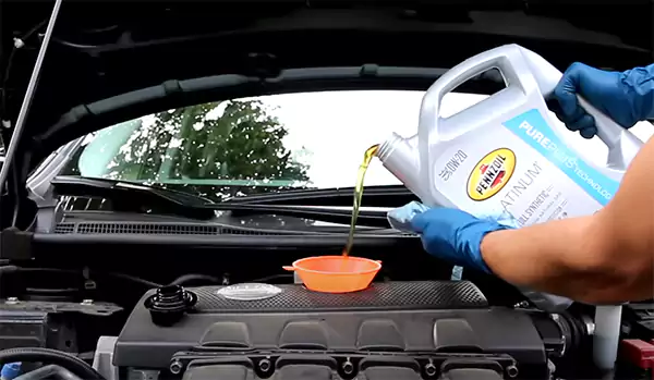 Adding a new engine oil