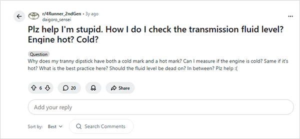 How to check transmission fluid level