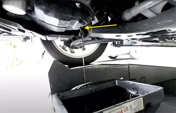 Letting the oil drain