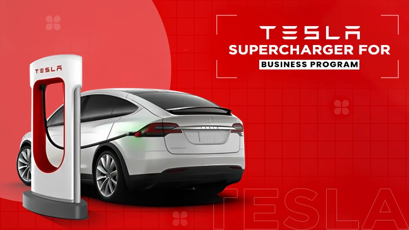 tesla supercharger for business program